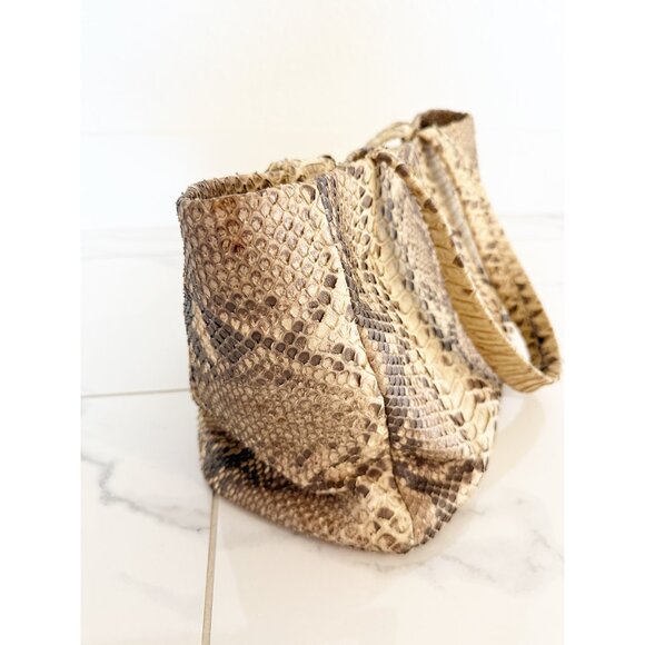 Fiona byrne x Paige Gamble Python handbag in neutral - Picture 10 of 11